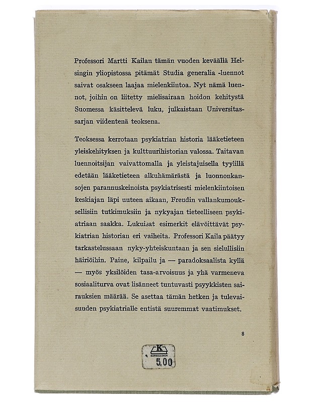 Psykiatrian historia - Martti Kaila - Historiakirjat - 10105416056 - 1