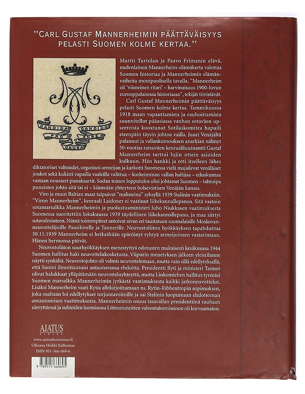 Mannerheim-kirja : Mannerheim-postikortit - Turtola, Martti - Elämäkerrat ja muistelmat - 10105416103 - 1