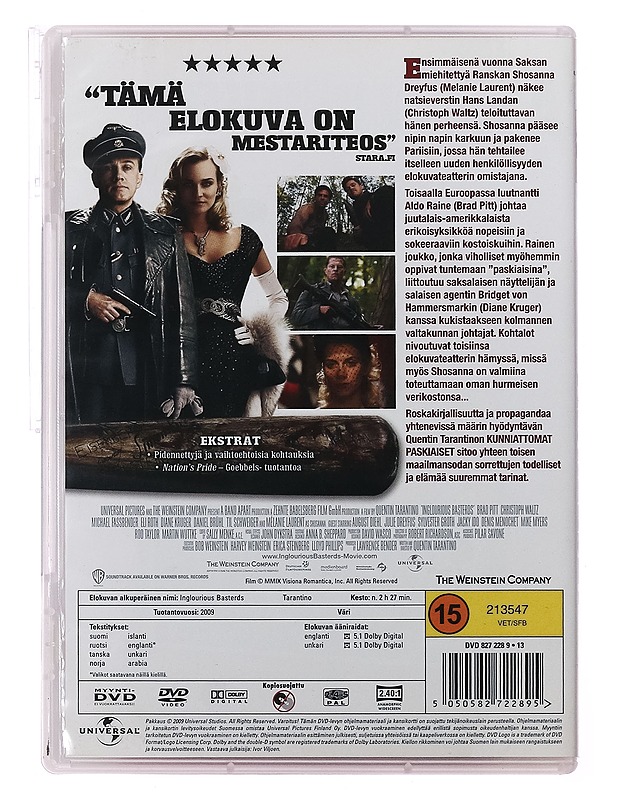 Kunniattomat paskiaiset - DVD - DVD-elokuvat - 10105416239 - 1