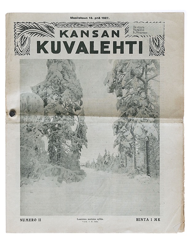 Kansan kuvalehti numero 11 1927 - Lehdet - 10105416291 - 0