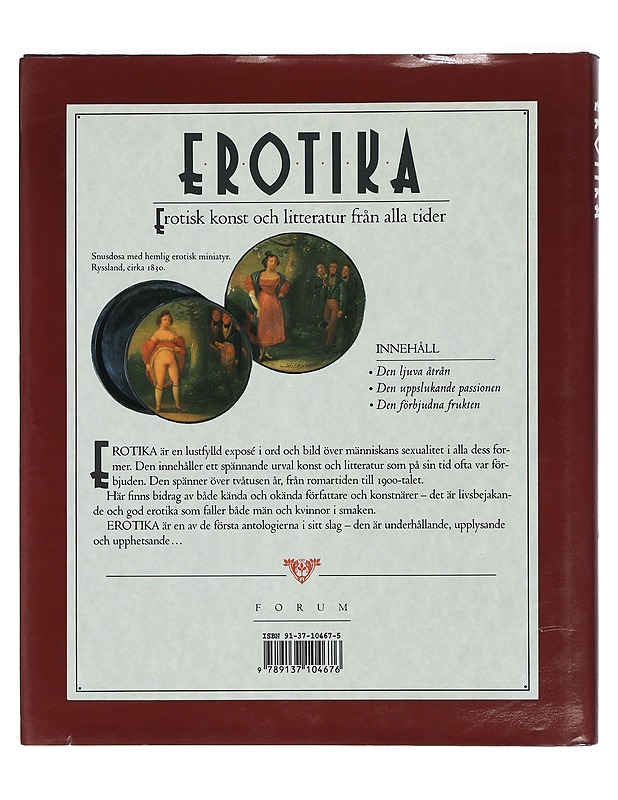 Erotika : Erotisk konst och litteratur från all tider - Eklund, Paul (K-18) - Historiakirjat - 10105416393 - 1