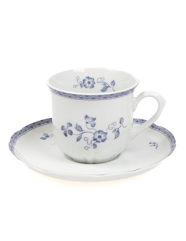 APILANLEHTI Sininen kartano kahvikupit aluslautasilla, 2 settiä - Lautaset ja kulhot - 10105416435 - 2