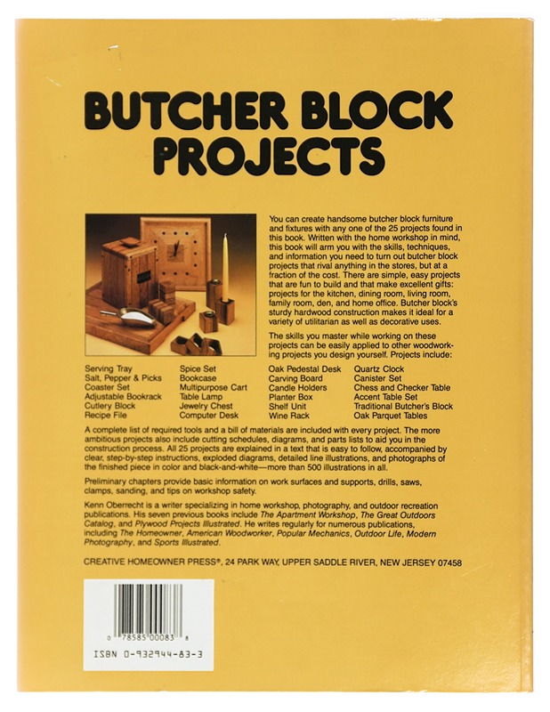 Butcher Block Projects - Oberrecht, Kenn - Harrastekirjat - 10105416549 - 1