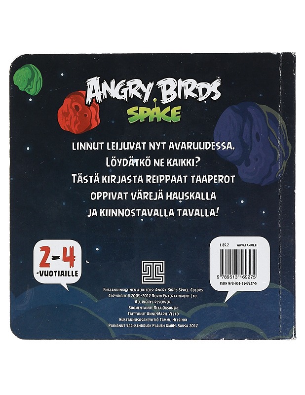 Angry birds space - värit - Lastenkirjat - 10105416551 - 1