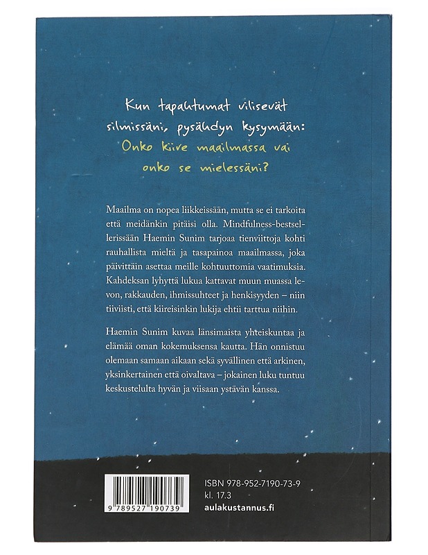 Asioita jotka huomaa vasta kun hidastaa : miten tavoittaa mielenrauha kiireen keskellä? - Sunim, Haemin - Tietokirjat ja oppaat - 10105416588 - 1