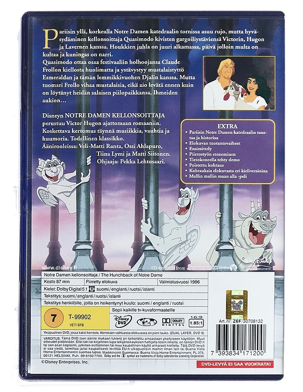 Notre Damen Kellonsoittaja - DVD - DVD-elokuvat - 10105416651 - 1