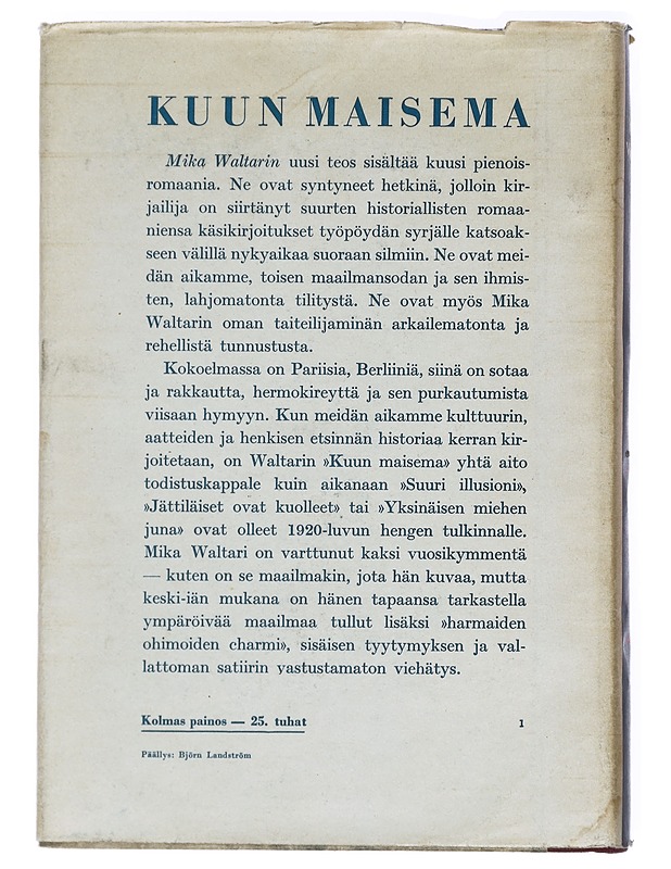 Kuun maisema - Waltari, Mika - Romaanit ja novellit - 10105416688 - 1