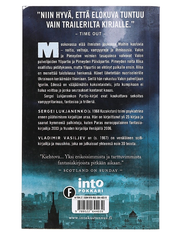 Päiväpartio - Lukjanenko, Sergei & Vladimir Vasiljev - Fantasia- ja scifi - 10105416689 - 1