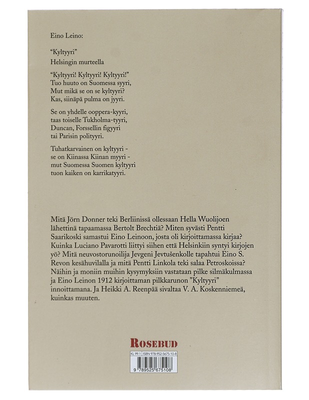 "Kyltyyri" / leinolaisia reunamerkintöjä - Donner, Jörn - Elämäkerrat ja muistelmat - 10105416694 - 1