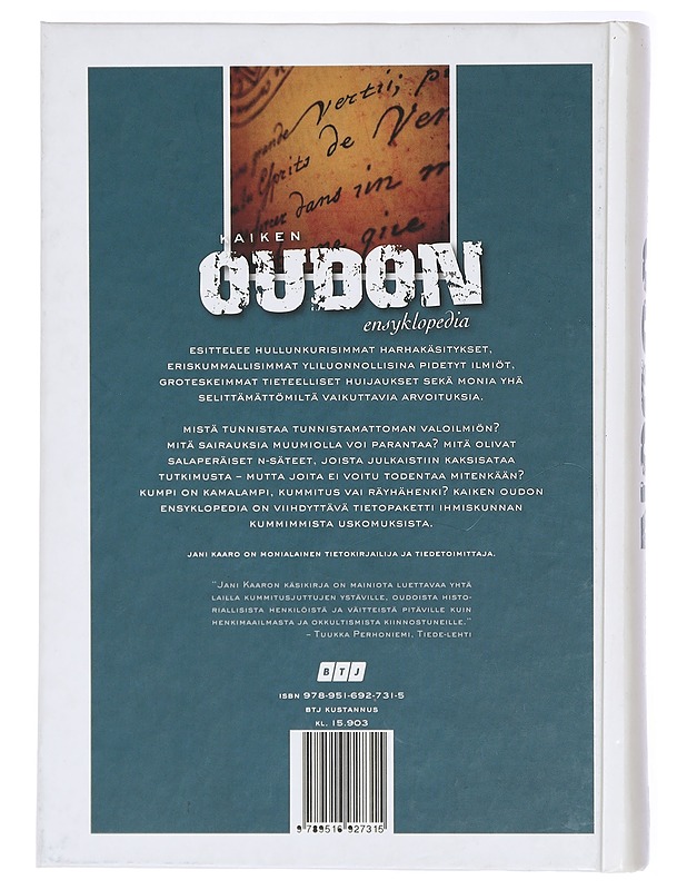 Kaiken oudon ensyklopedia - Jani Kaaro - Tietokirjat ja oppaat - 10105416730 - 1