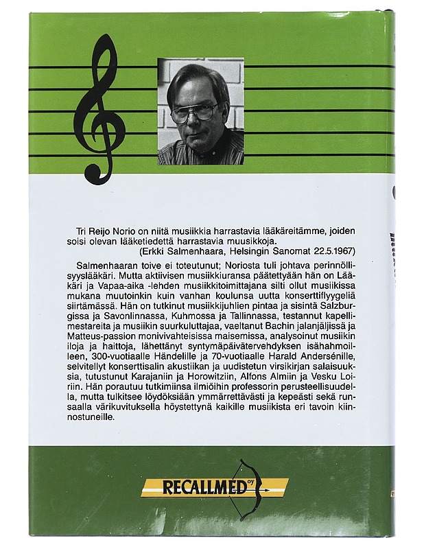 Musiikissa mukana, tutkittua ja tulkittua - Reijo Norio - Elämäkerrat ja muistelmat - 10105416739 - 1