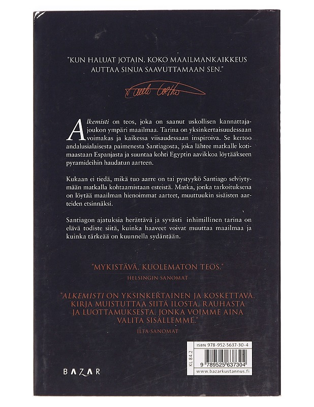 Alkemisti - Coelho, Paulo - Romaanit ja novellit - 10105416851 - 1