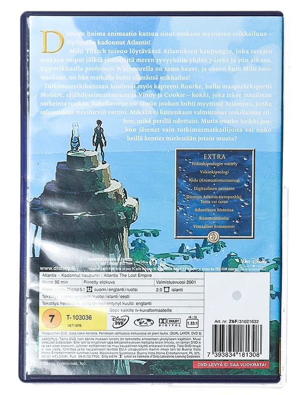 Atlantis: Kadonnut Kaupunki - DVD - DVD-elokuvat - 10105416869 - 1