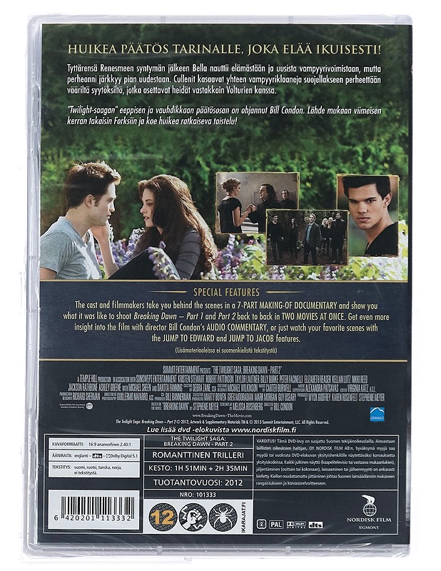 Twilight: Aamunkoi: Osa 2 - DVD - DVD-elokuvat - 10105417003 - 1
