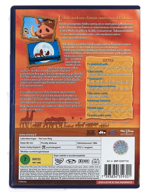 Leijonakuningas - DVD - DVD-elokuvat - 10105417007 - 1
