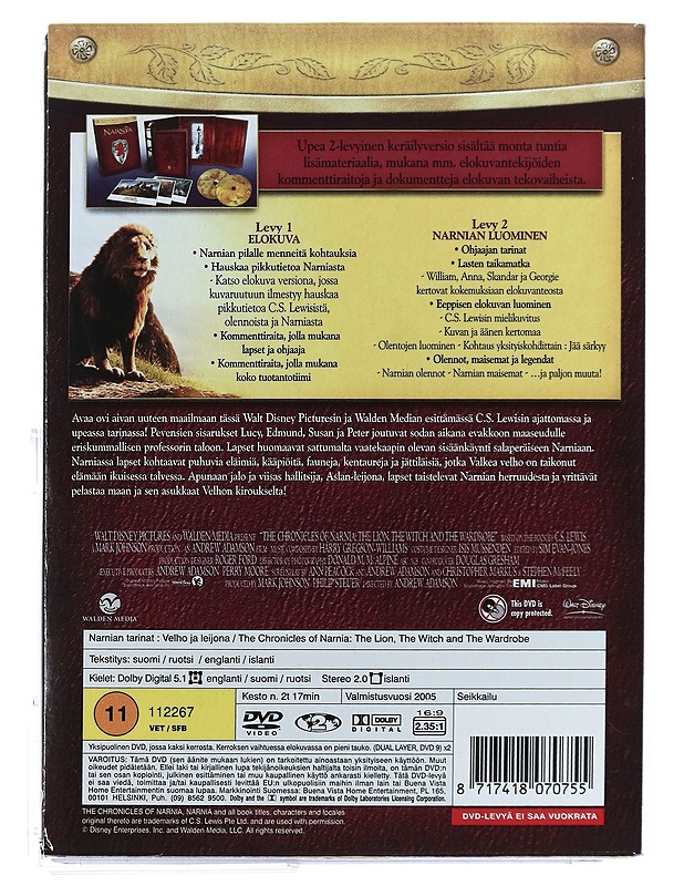 Narnian Tarinat: Velho Ja Leijona - DVD - DVD-elokuvat - 10105417012 - 1