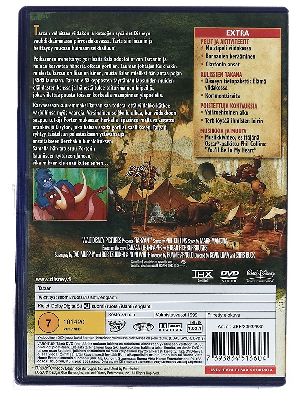 Tarzan - DVD - DVD-elokuvat - 10105417033 - 1