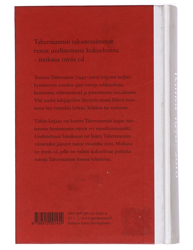 Runot 1970-2010 - Tommy Taberman, Kaija Valkonen - Runot ja näytelmät - 10105417056 - 1