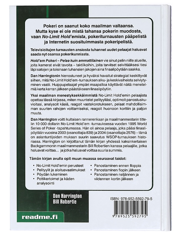 Hold'em pokeri : Pelaa kuin ammattilainen - Harrington, Dan - Tietokirjat ja oppaat - 10105417111 - 1