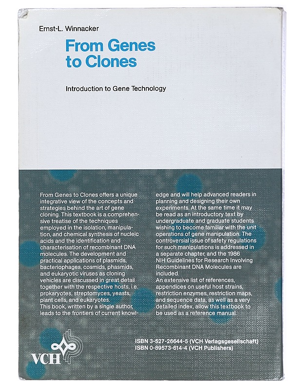From genes to clones : introduction to gene technology - Winnacker, Ernst-L - Tietokirjat ja oppaat - 10105417140 - 1