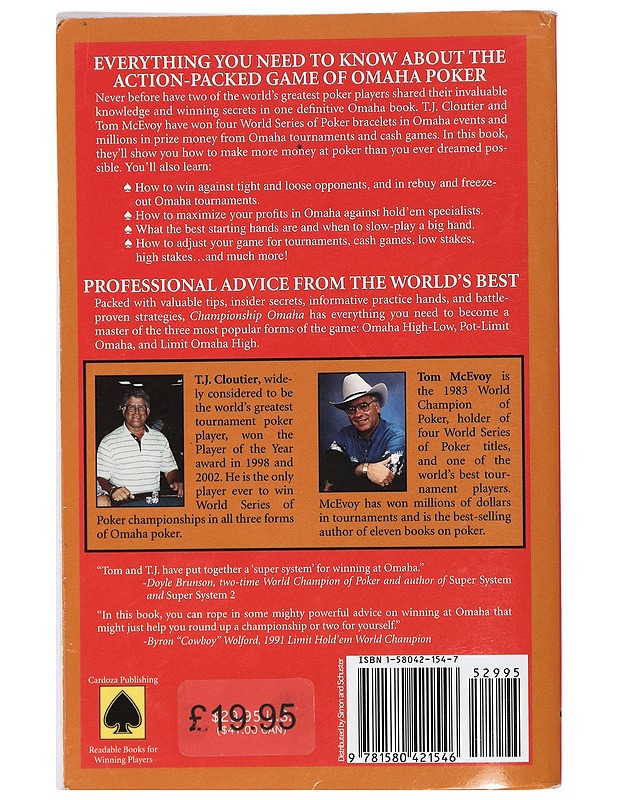Championship Omaha - T.J. Cloutier - Tietokirjat ja oppaat - 10105417262 - 1