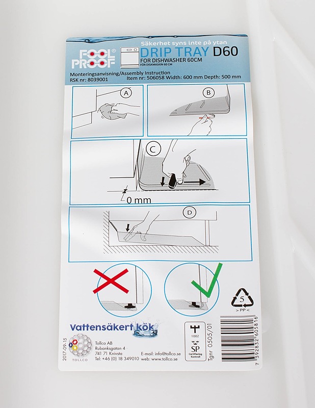 FOOLPROOF D60 astianpesukoneen turva-allas - Muut urheiluvälineet ja vapaa-aika - 10105417307 - 1