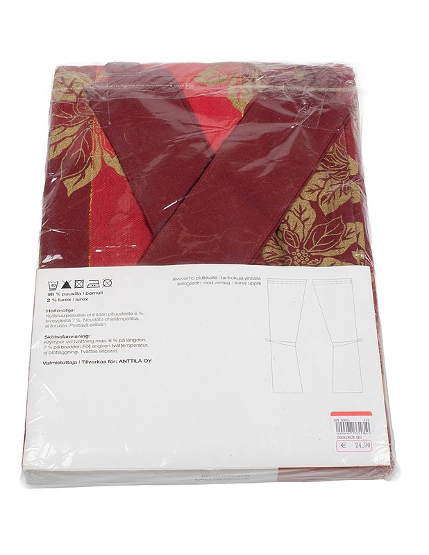 ANNO sivuverho, 90 x 180 cm, 2 kpl - Joulutuotteet - 10105417497 - 1