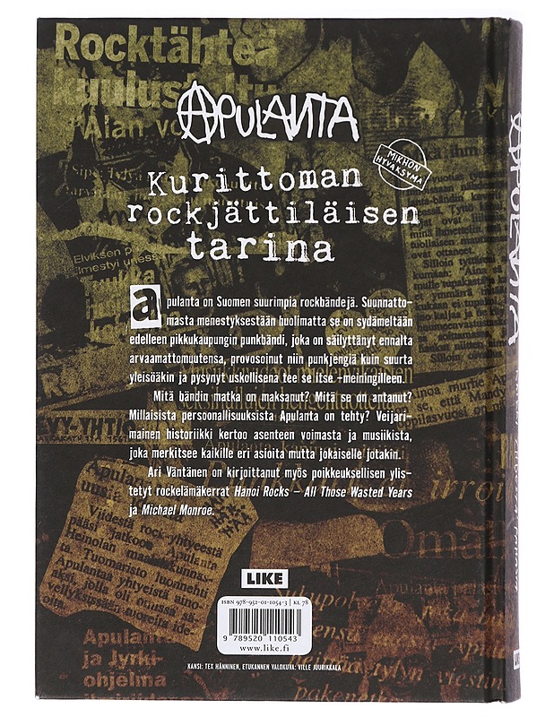 Apulanta : kaikki yhdestä pahasta - Väntänen, Ari - Elämäkerrat ja muistelmat - 10105417571 - 1