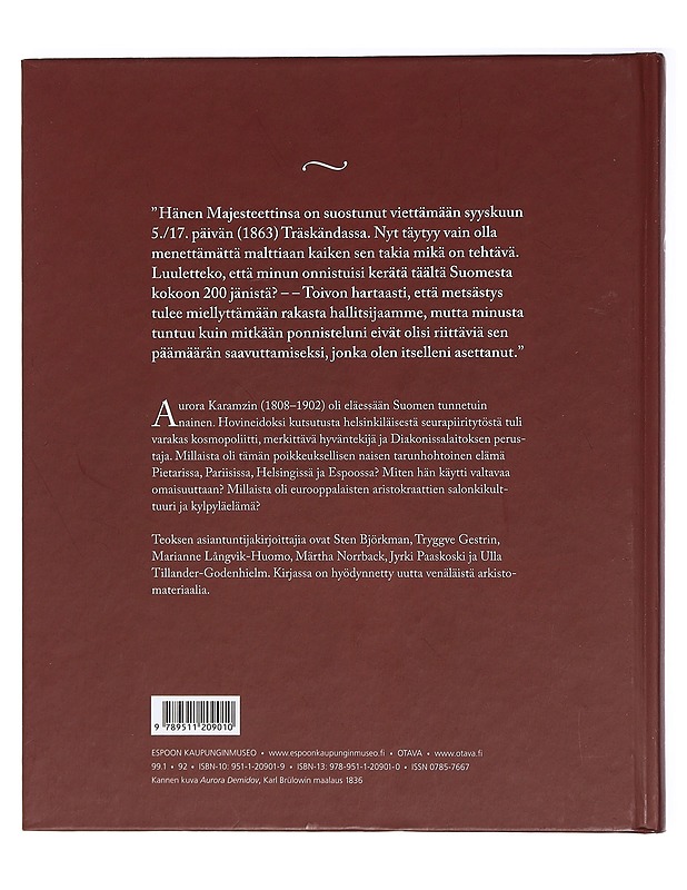 Aurora Karamzin - Aristokratian elämää - Elämäkerrat ja muistelmat - 10105417604 - 1