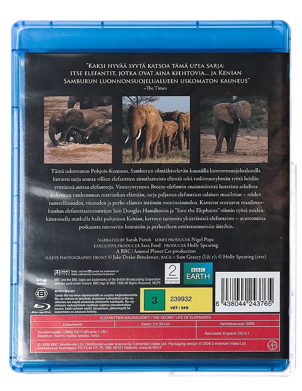 Elefanttien salaisuudet - Blu-ray - Blu-ray-levyt - 10105417743 - 1