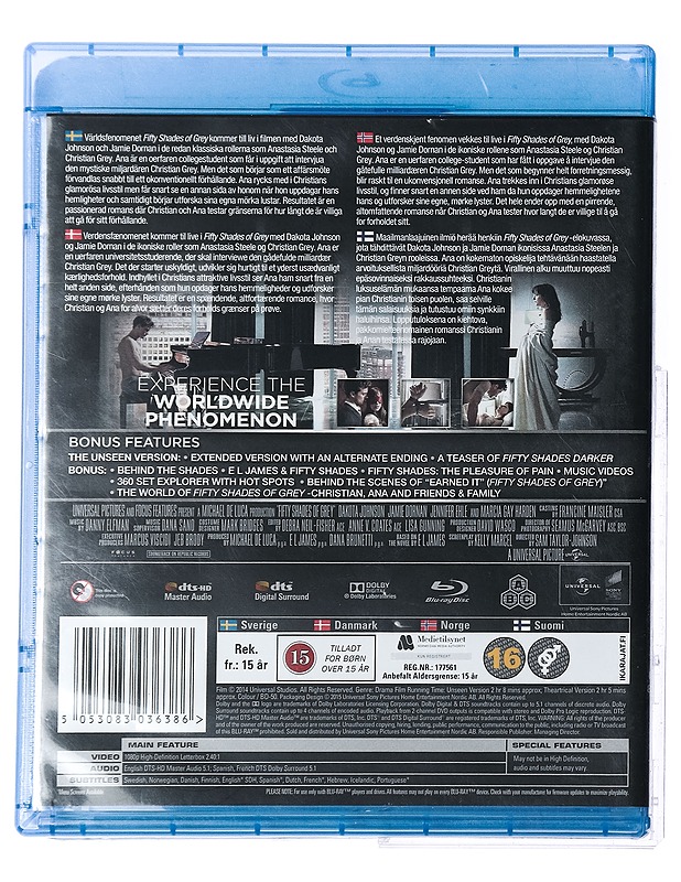 Fifty Shades of Grey - Blu-ray - Blu-ray-levyt - 10105417756 - 1