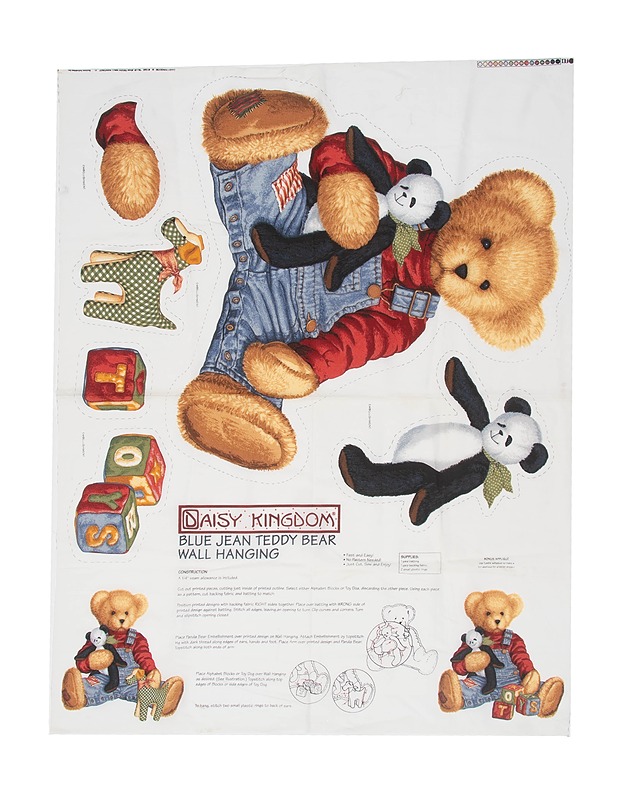 DAISY KINGDOM Blue Jean Teddy Bear seinävaate - Ompelu - 10105417837 - 0