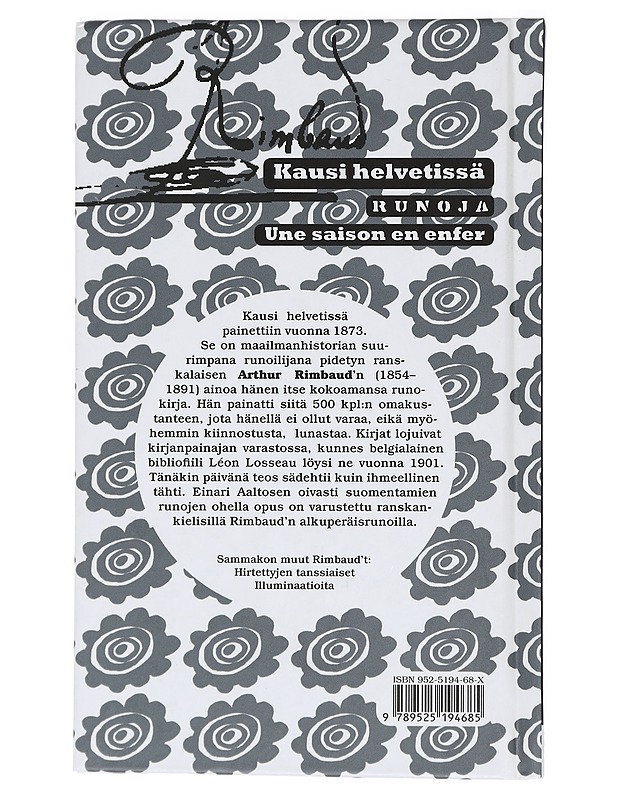 Kausi helvetissä : runoja = Une saison en enfer - Rimbaud, Arthur - Romaanit ja novellit - 10105417839 - 1