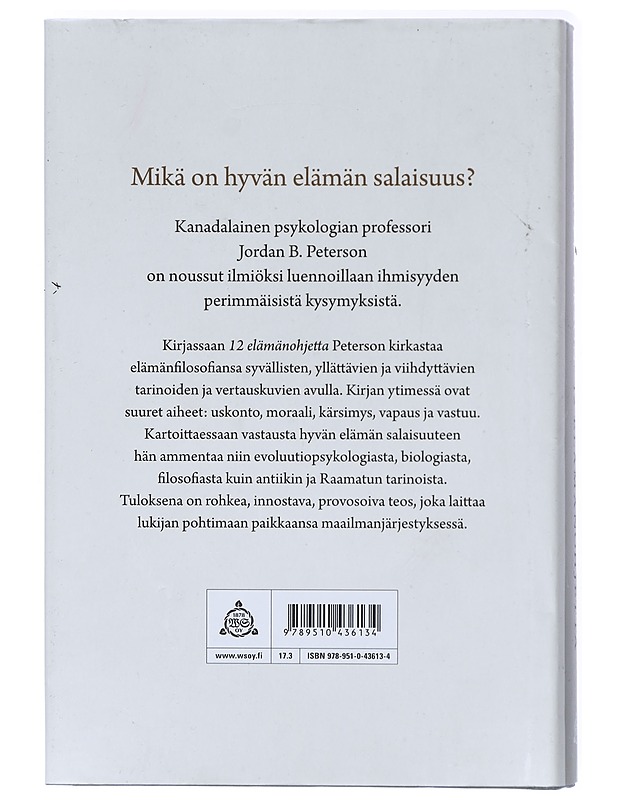 12 elämänohjetta : käsikirja kaaosta vastaan - Peterson, Jordan B. - Tietokirjat ja oppaat - 10105417907 - 1