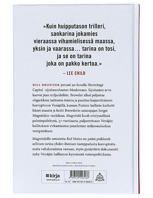 Red Notice : Kuinka Minusta Tuli Putinin Vihollinen Numero Yksi - Browder, Bill - Elämäkerrat ja muistelmat - 10105417921 - 1
