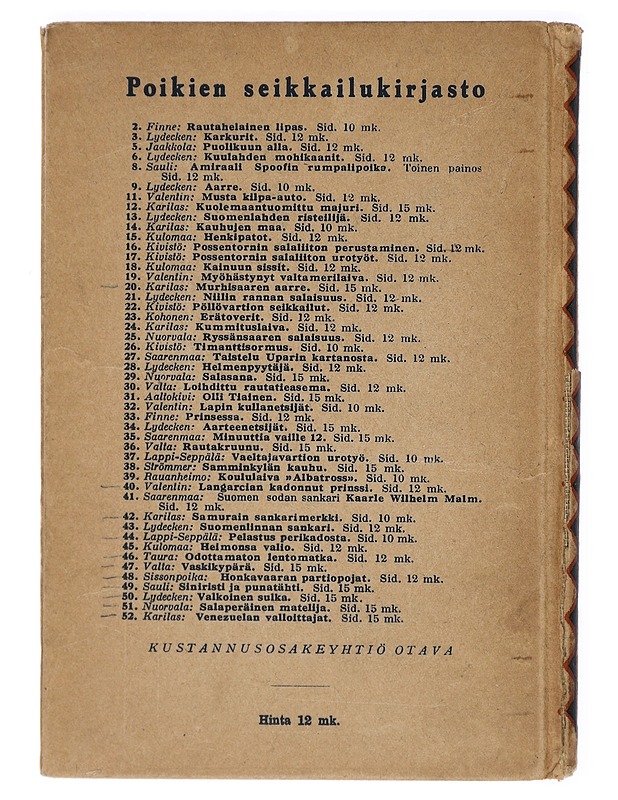 Arvid Lydecken : Merisodan Pyörteissä - Tietokirjat - 10105418099 - 1