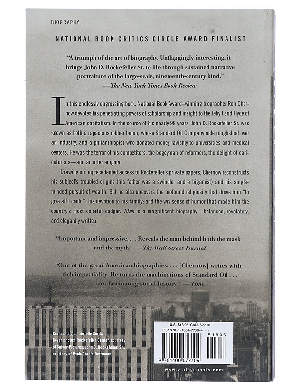 Titan : The Life of John D. Rockefeller, Sr - Ron Chernov - Elämäkerrat ja muistelmat - 10105418141 - 1