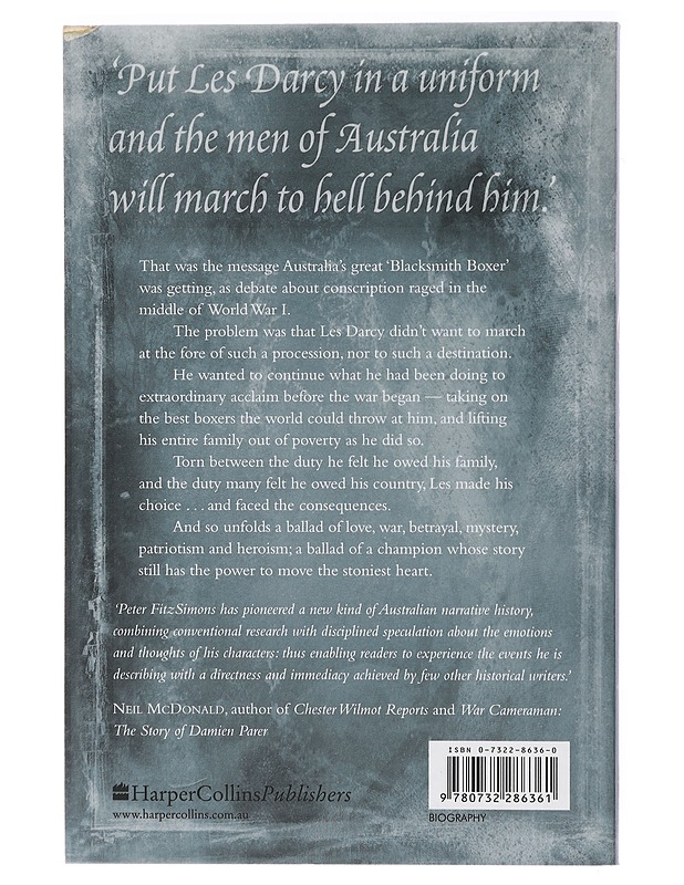 The ballad of Les Darcy - Peter Fitzsimons - Elämäkerrat ja muistelmat - 10105418143 - 1