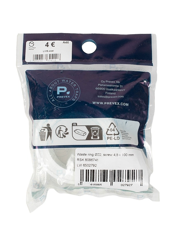 PREVEX viemäröintirengas - Muut urheiluvälineet ja vapaa-aika - 10105418151 - 1