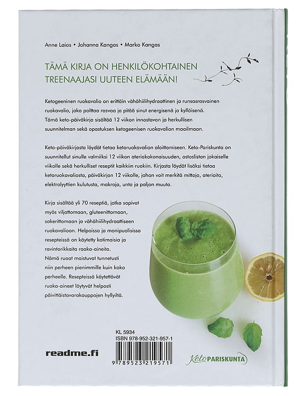 Keto-päiväkirja - Laios, Anne - Ruokakirjat - 10105418268 - 1