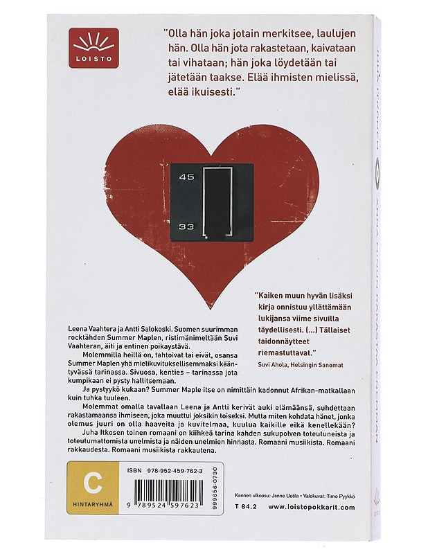 Anna Minun Rakastaa Enemmän - Juha Itkonen - Musiikki- ja elokuvakirjat - 10105418357 - 1