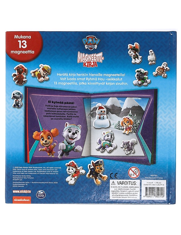 Paw Patrol: Magneettikirja - White, Erika - Lastenkirjat - 10105418383 - 1