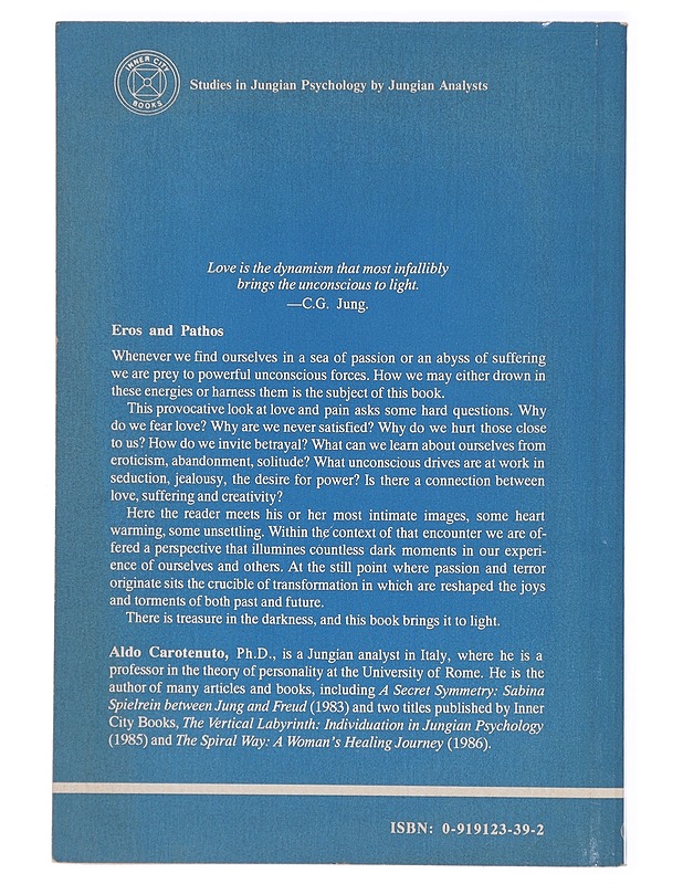 Eros And Pathos - Aldo Carotenuto - Tietokirjat ja oppaat - 10105418555 - 1