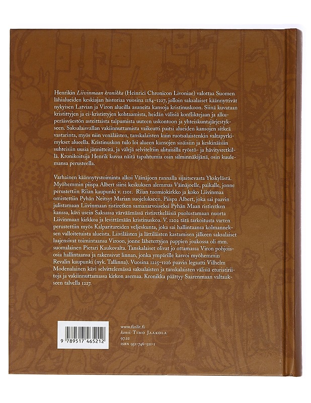 Henrikin Liivinmaan kronikka - Henrik Lättiläinen - Historiakirjat - 10105418607 - 1