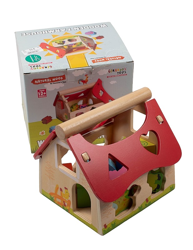 GERARDO'S TOYS Wooden Farmhouse muotopalikkalelu - Lasten lelut - 10105418606 - 0