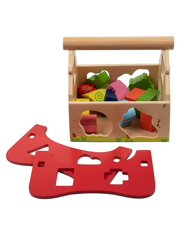 GERARDO'S TOYS Wooden Farmhouse muotopalikkalelu - Lasten lelut - 10105418606 - 1