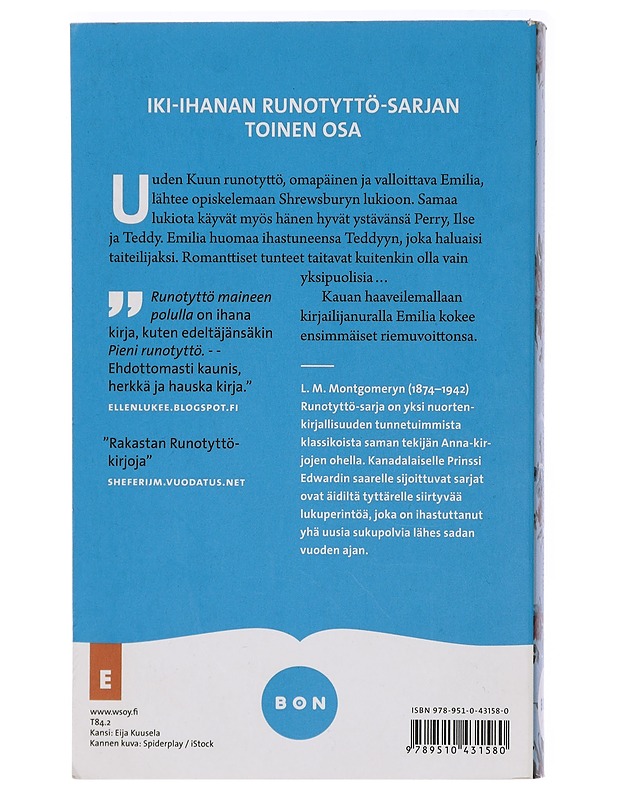 Runotyttö maineen polulla - Montgomery, L. M. - Romaanit ja novellit - 10105418614 - 1