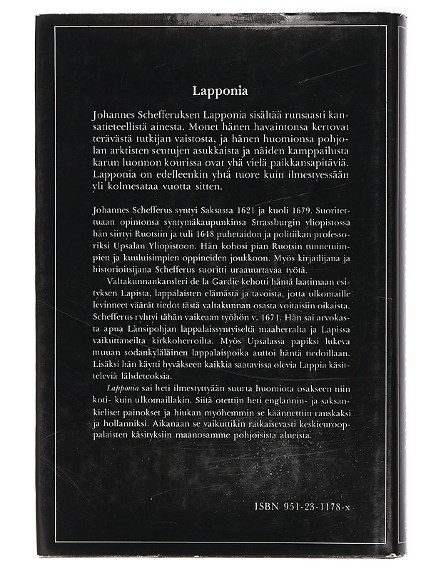 Lapponia - Johannes Schefferus - Historiakirjat - 10105418633 - 1