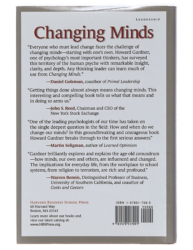 Changing minds : the art and science of changing our own mind and other people's minds - Howard Gardner - Tietokirjat ja oppaat - 10105418640 - 1