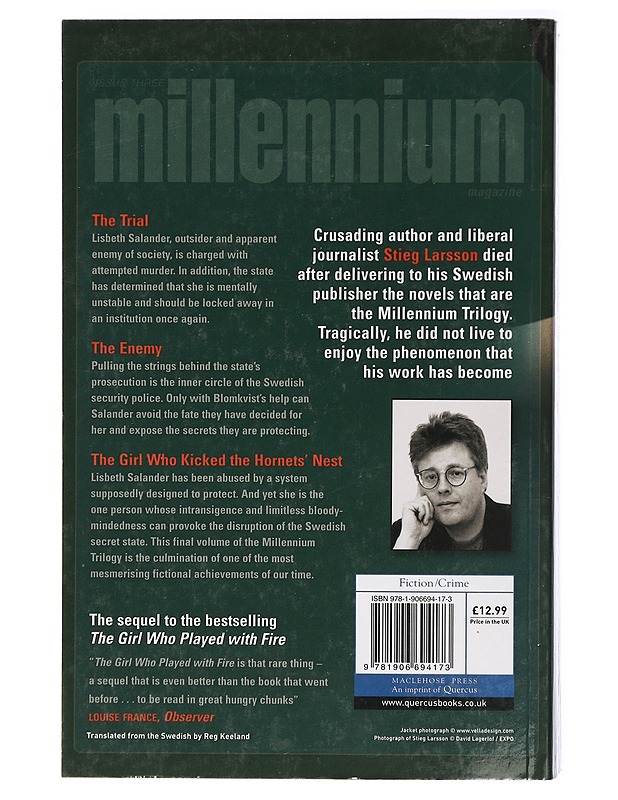 The girl who kicked the hornets' nest - Larsson, Stieg - Jännitys ja dekkarit - 10105418724 - 1